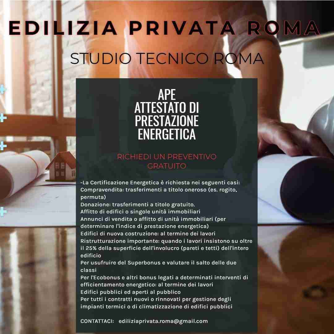 APE Roma e Lazio | Attestato di Prestazione Energetica