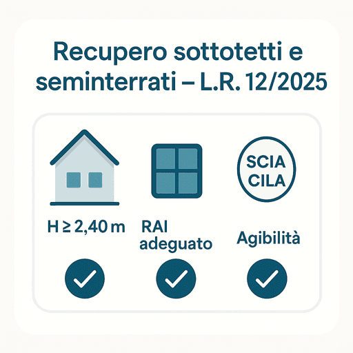 Legge 171 Lazio recupero sottotetti e seminterrati Legge 171 Lazio (L.R. 12/2025): rigenerazione urbana, sottotetti e seminterrati